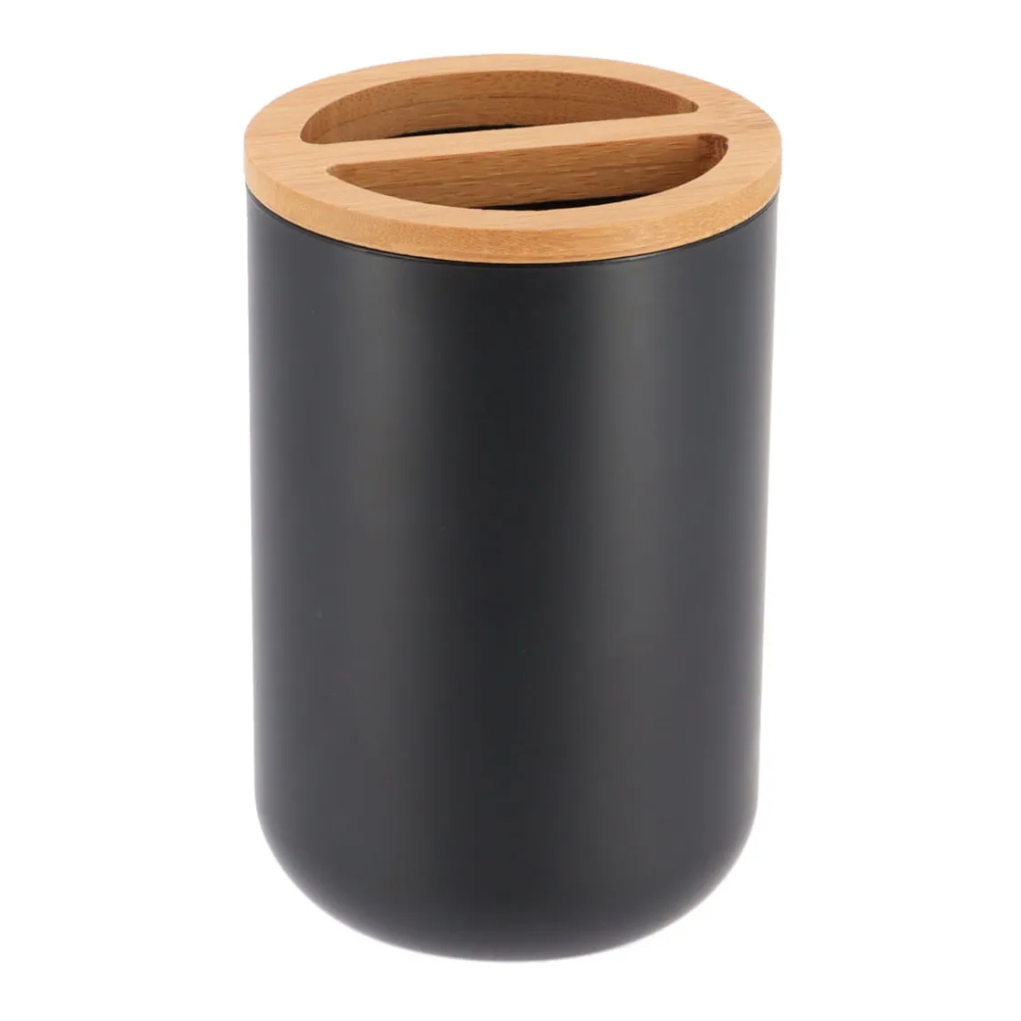 Accesorios De Lavabo>Vaso Porta Cepillos De Bambú Natural