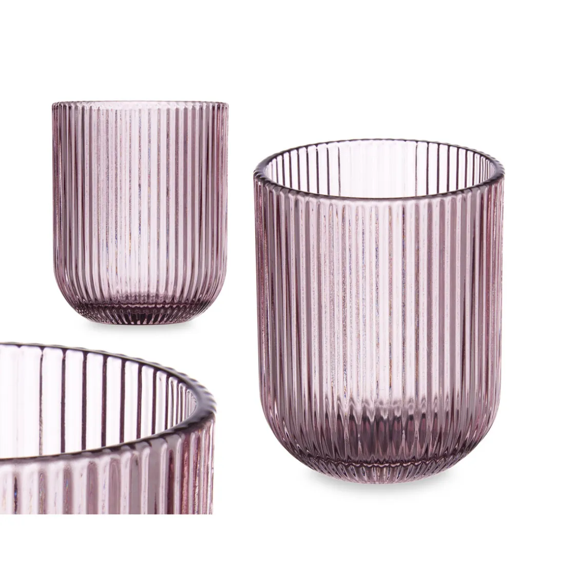 Copas>Vaso Rayas Rosa 27Cl