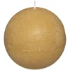 atmosphera Velas>Vela Bola Rústica Amarilla 10Cm