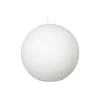 atmosphera Velas>Vela Bola Rústica Blanca 10Cm