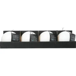 atmosphera Velas>Vela Bola Rústica Blanca 10Cm