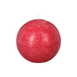 atmosphera Velas>Vela Bola Rústica Roja 10Cm