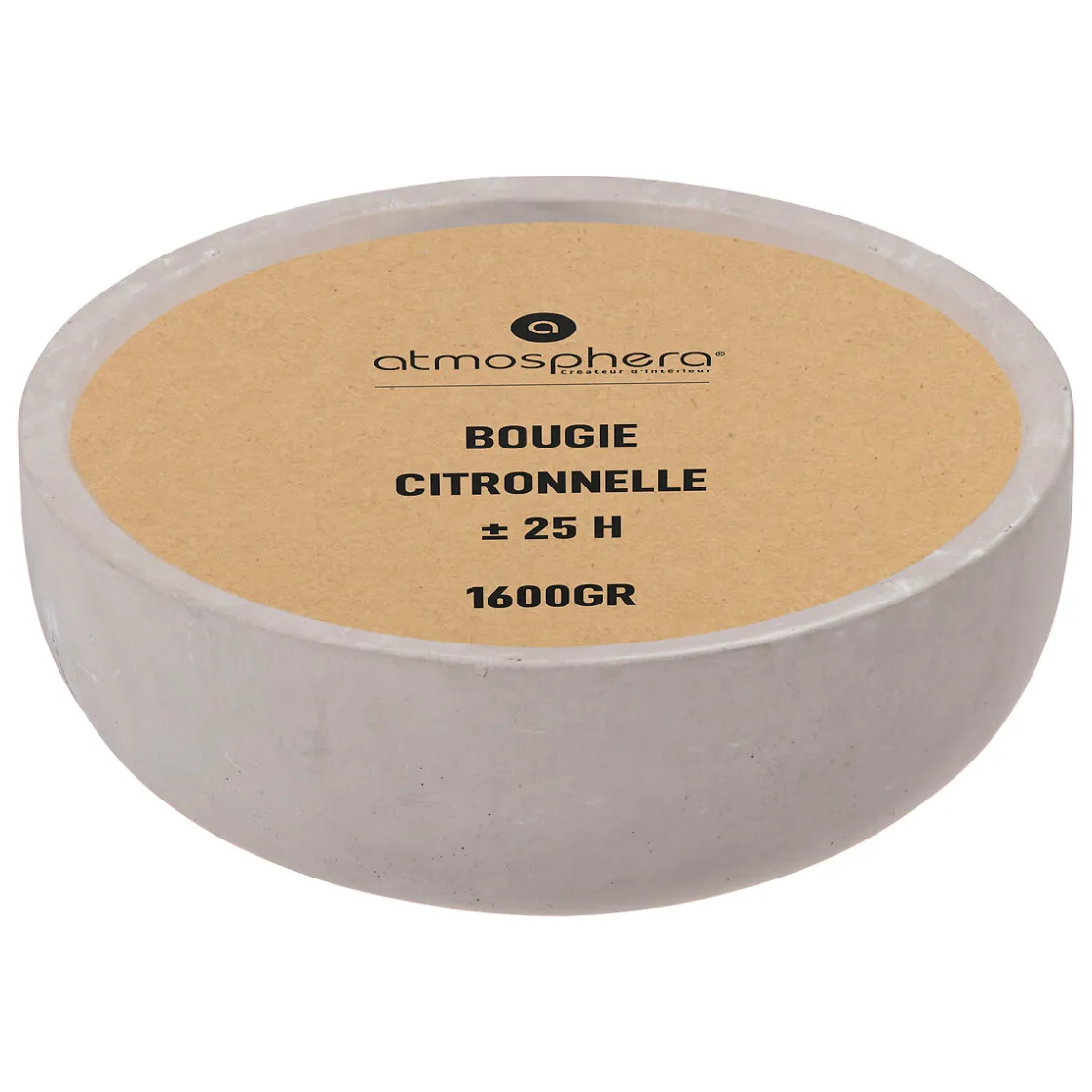 Velas>Vela Citronela 1600G En vaso De Cemento
