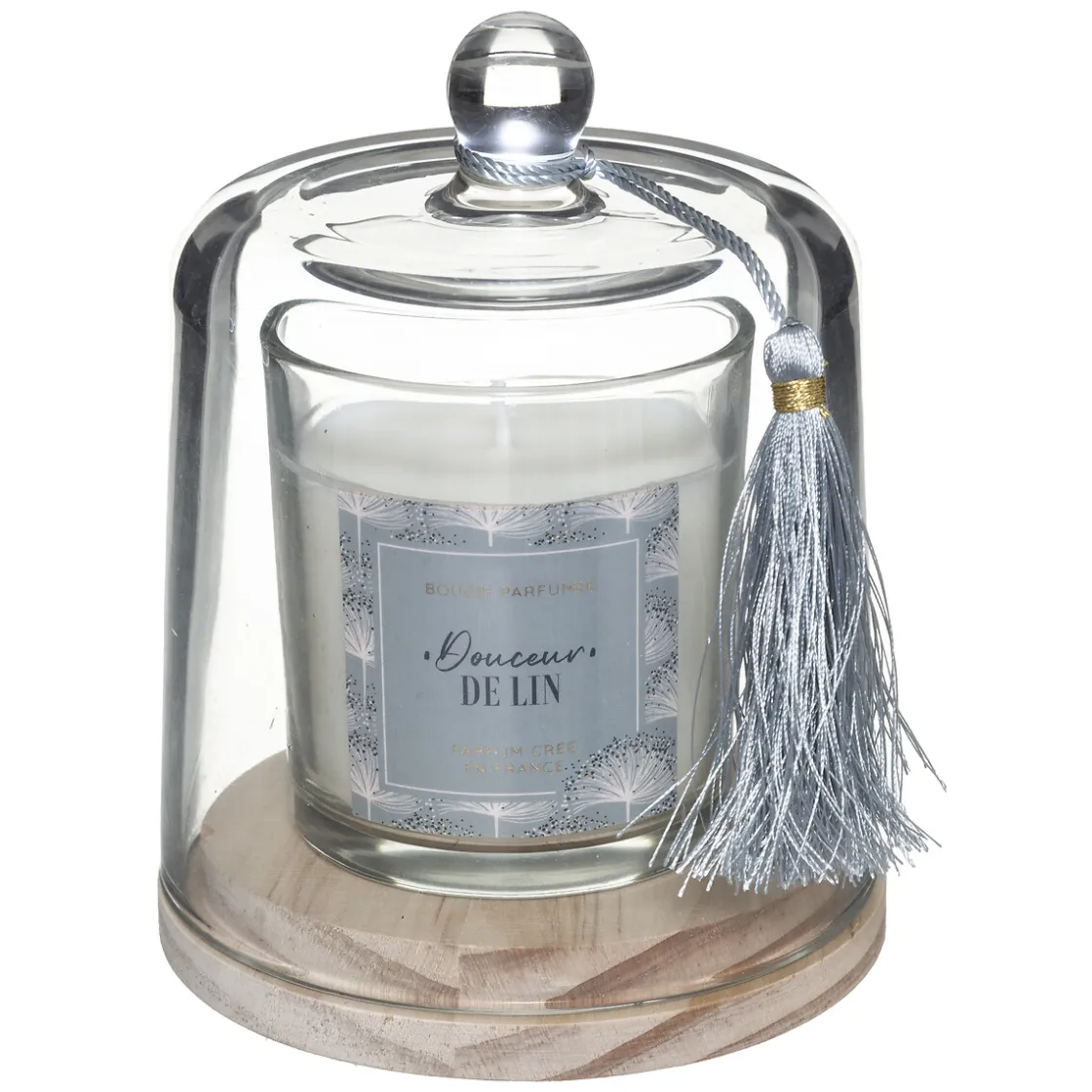 atmosphera Velas|Estilo Rústico>Vela Dulzura Lino C/Campanilla 130g