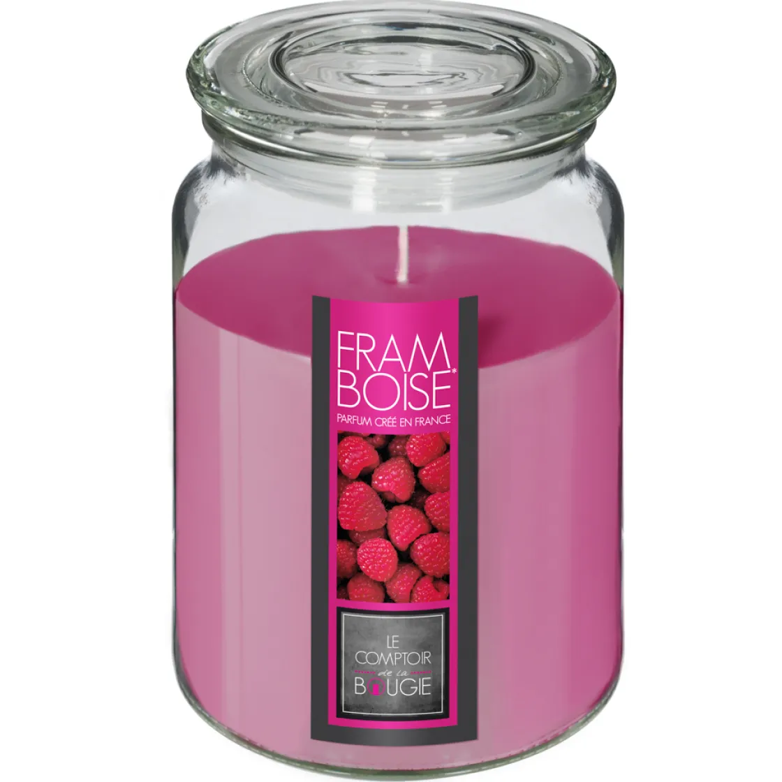 atmosphera Velas>Vela Tarro C/Tapa Aroma Frambuesa 510G